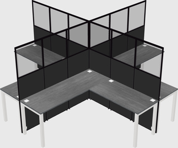 Shared l-shaped cubicles