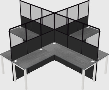 Shared l-shaped cubicles