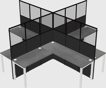 Shared l-shaped cubicles