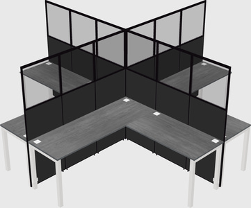 Shared l-shaped cubicles