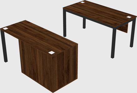 Parallel desk + file cabinet