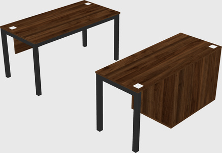 Parallel desk + file cabinet
