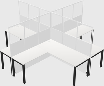 Shared l-shaped cubicles