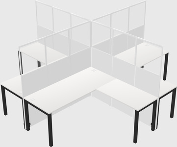 Shared l-shaped cubicles
