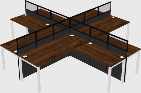 Shared l-shaped cubicles
