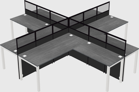 Shared l-shaped cubicles