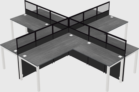 Shared l-shaped cubicles