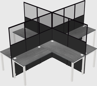 Shared l-shaped cubicles