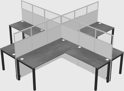 Shared l-shaped cubicles