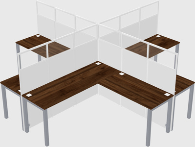 Shared L-shaped Cubicles