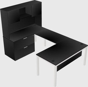 Bureau en u + classeur
