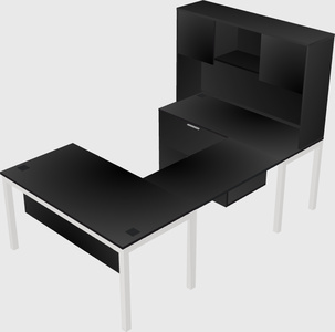 Bureau en u + classeur