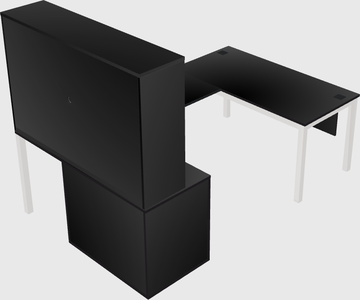 Bureau en u + classeur