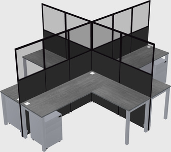 Shared l-shaped cubicles