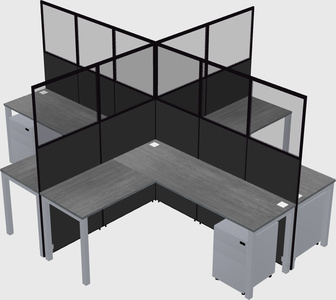 Shared l-shaped cubicles