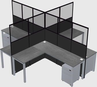 Shared l-shaped cubicles