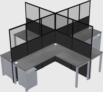 Shared l-shaped cubicles