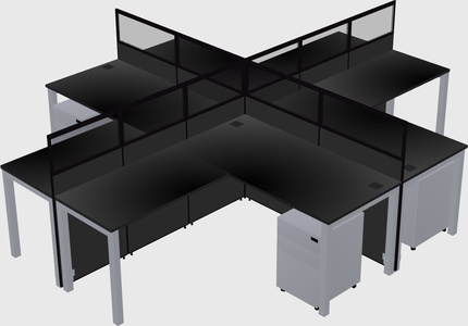 Cubicoli condivisi a forma di l
