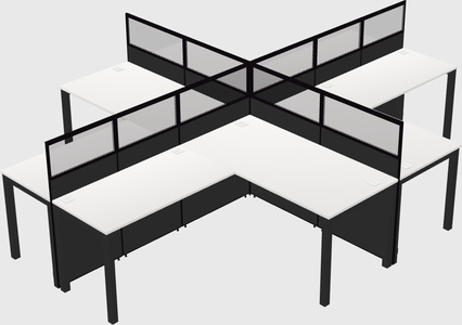 Shared l-shaped cubicles