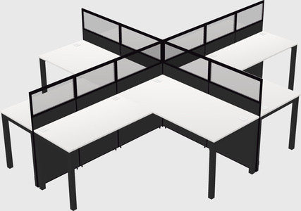 Shared l-shaped cubicles