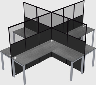 Shared l-shaped cubicles