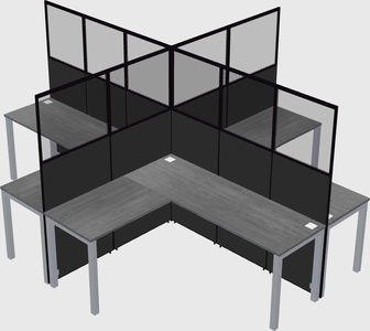 Shared l-shaped cubicles