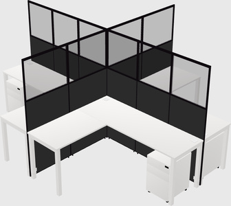 Shared l-shaped cubicles