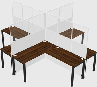 Shared L-shaped Cubicles