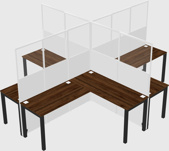 Shared l-shaped cubicles