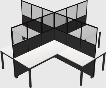 Shared l-shaped cubicles