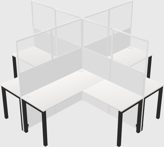 Shared l-shaped cubicles