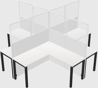 Shared l-shaped cubicles