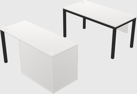 Parallel desk + file cabinet