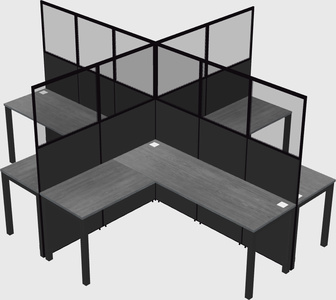 Shared l-shaped cubicles