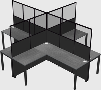Shared l-shaped cubicles