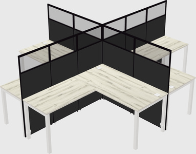 Shared l-shaped cubicles