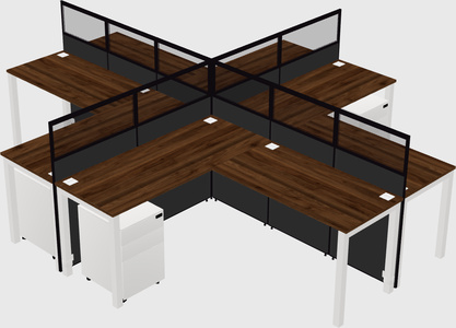 Shared l-shaped cubicles