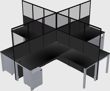 Shared l-shaped cubicles