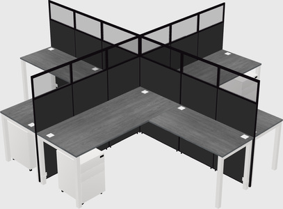 Shared l-shaped cubicles
