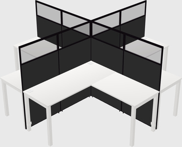 Shared l-shaped cubicles