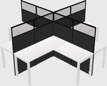 Shared l-shaped cubicles