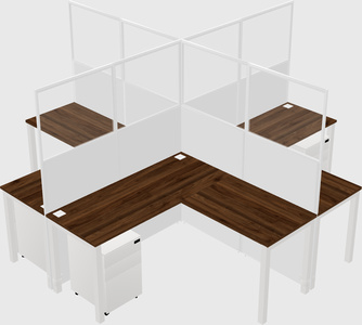 Shared l-shaped cubicles