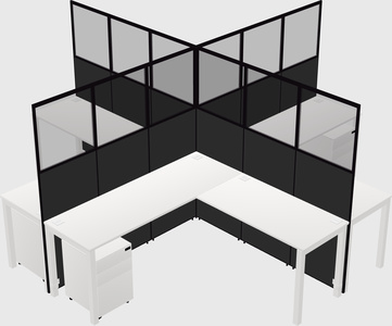 Shared l-shaped cubicles