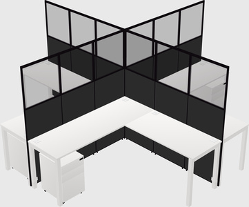 Shared l-shaped cubicles
