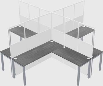 Shared L-shaped Cubicles