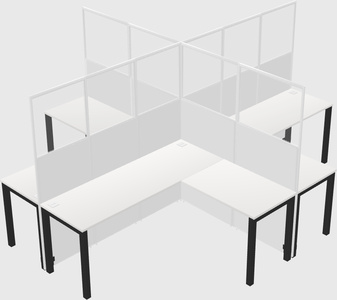 Shared l-shaped cubicles