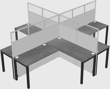 Shared l-shaped cubicles