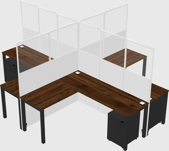 Shared l-shaped cubicles
