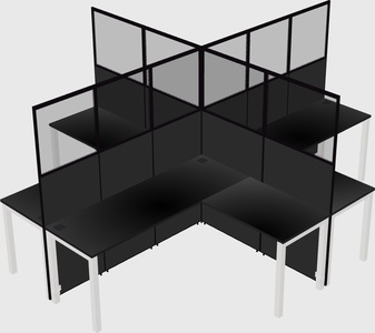 Shared l-shaped cubicles