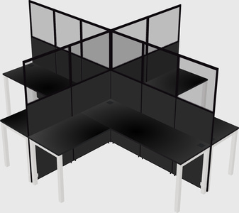 Shared l-shaped cubicles